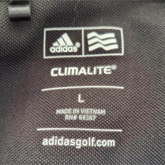 ADIDAS Golf Climalite 1/4 Zip Pullover Top Men's Large Black Quick Dry Stretch - Picture 6 of 8